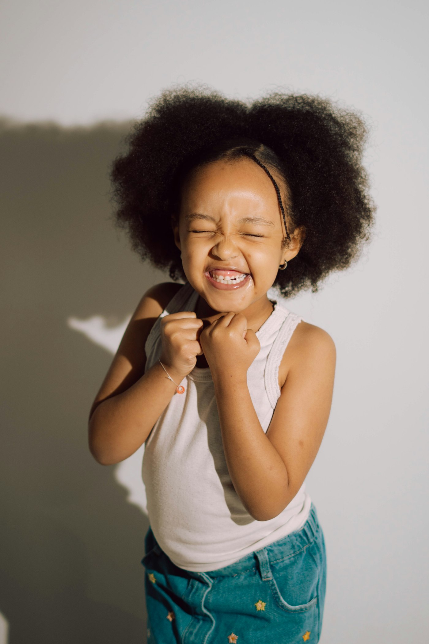 Young girl laughing